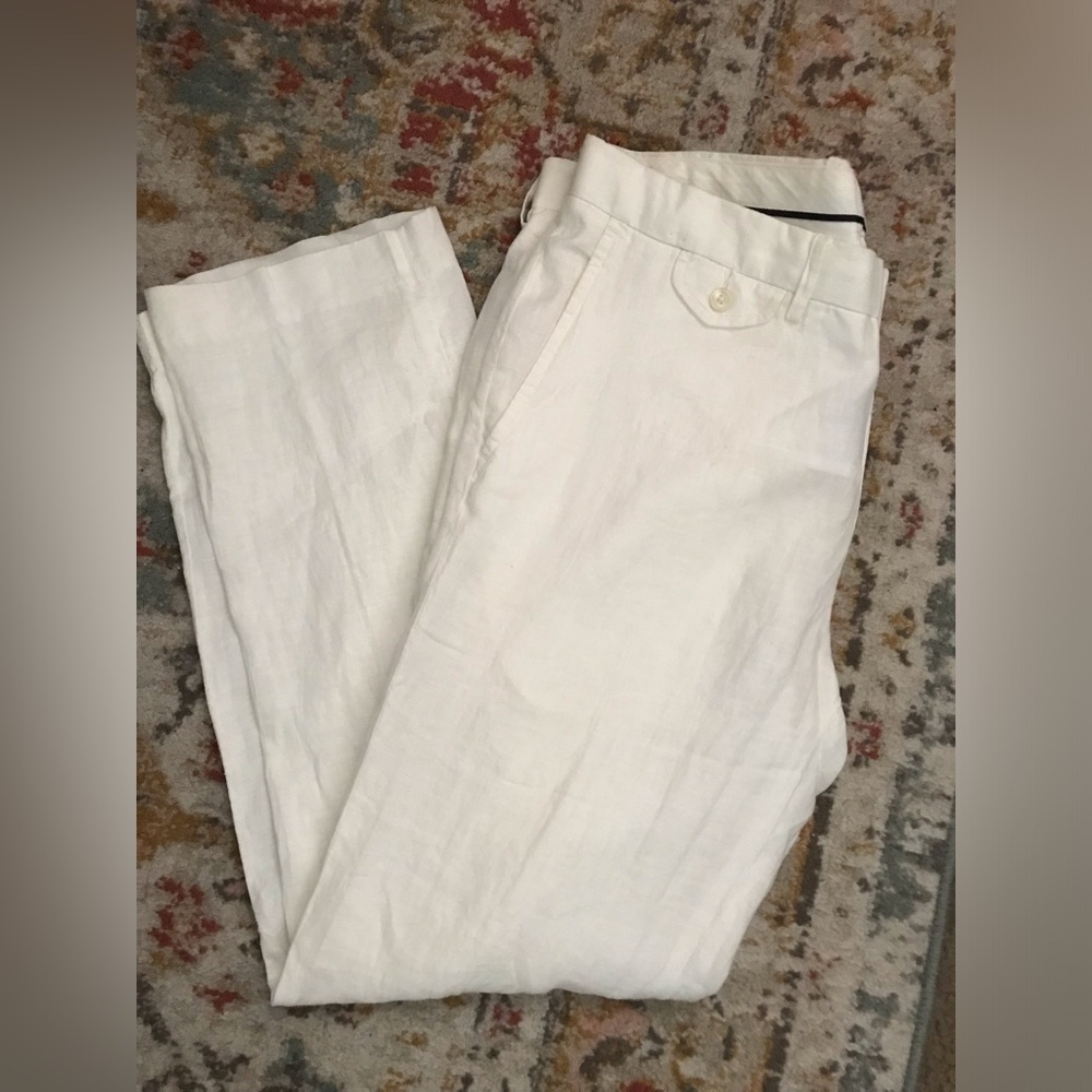 Polo Men's White Linen Classic Summer Trousers 36x30